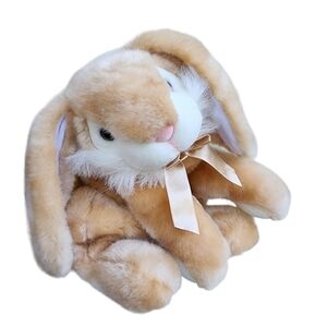 Vtg Easter Skm Enterprises floppy fluffy Bunny plush stuffed animal rabbit soft